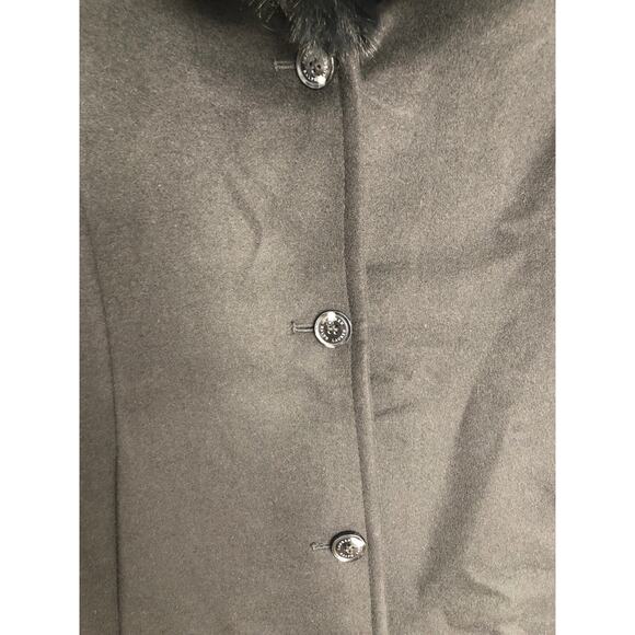 Lauren Ralph Lauren Faux Fur Collar Coat Women's Size 16 Black NEW - Picture 4 of 10